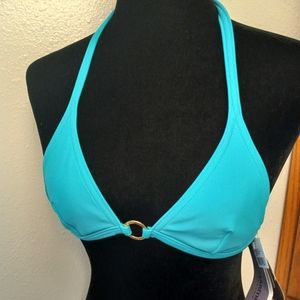 Cia Maritima Brazilian Bikini Solid Swim Top Teal